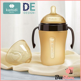 Bình Sữa Silicon KAMIDI ppsu Silicon korea với Silicon đức 150/250 ML, Không BPA, Núm Ti Silicon Mô Phỏng Đầu Ti MẸ