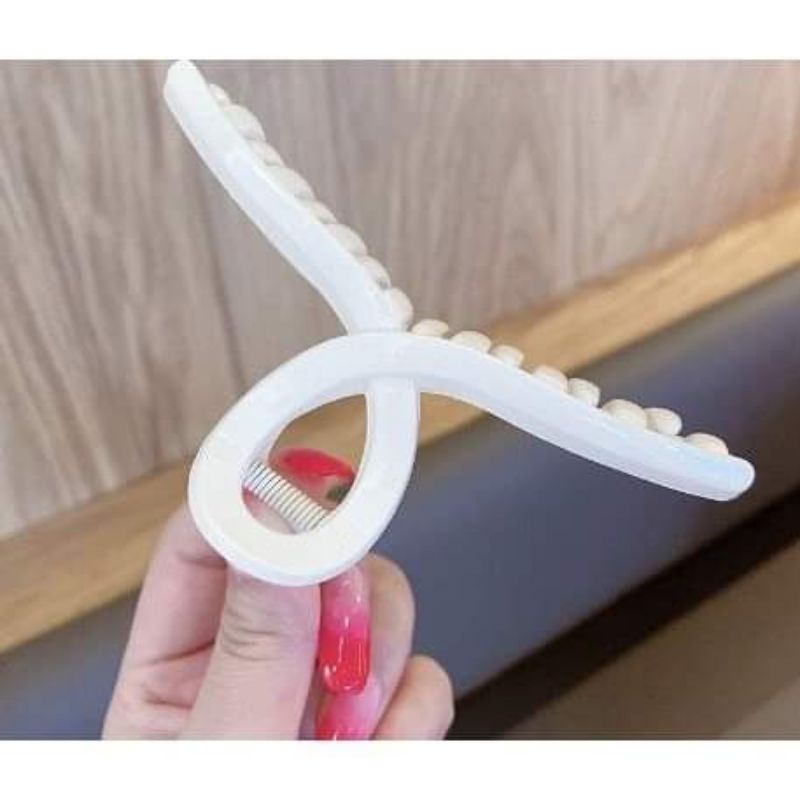 Kẹp tóc càng cua chéo nhựa bóng size to phong cách hàn quốc