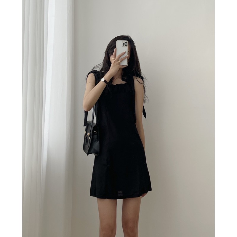 [Mã SKAMFA06 giảm 10% tối đa 50K đơn 0Đ] váy quai nơ nhún ngực 5172 | BigBuy360 - bigbuy360.vn