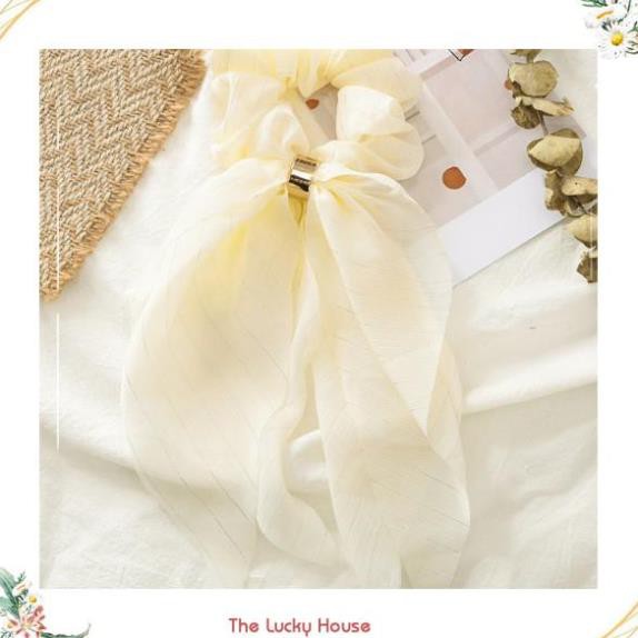 Dây buộc tóc lụa mềm vintage Scrunchies cao cấp loại 1 HD53