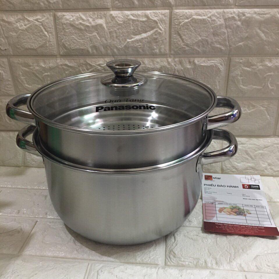 Bộ nồi xửng inox fivestar 24cm 1 đáy - hàng khuyến mãi pannasonic