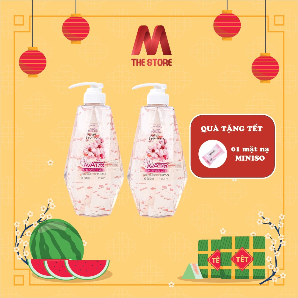Sữa tắm thơm mịn da jojoba bông hoa Avatar 750ml