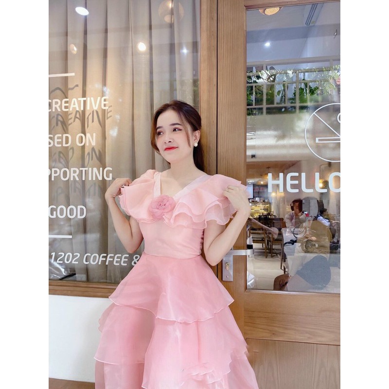 đầm xoè phồng bèo cực xinh