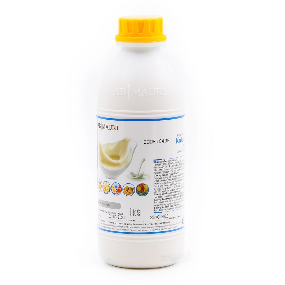 Hương và màu Kularome Tinh Sữa Tự Nhiên Mauri nắp vàng 0408 1kg