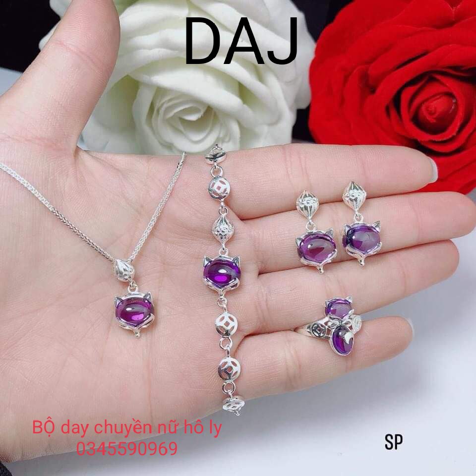 Bộ dây chuyền hồ ly, Dây chuyền bạc DAJ, Bộ vòng cổ hồ ly  cho nữ giới