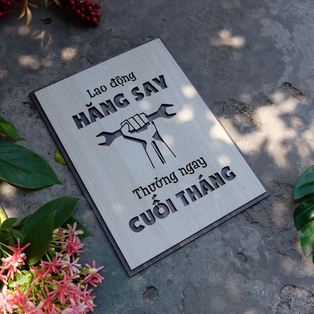 Tranh Gỗ khắc laser nội dung tạo động lực thúc đẩy làm việc LEVU025