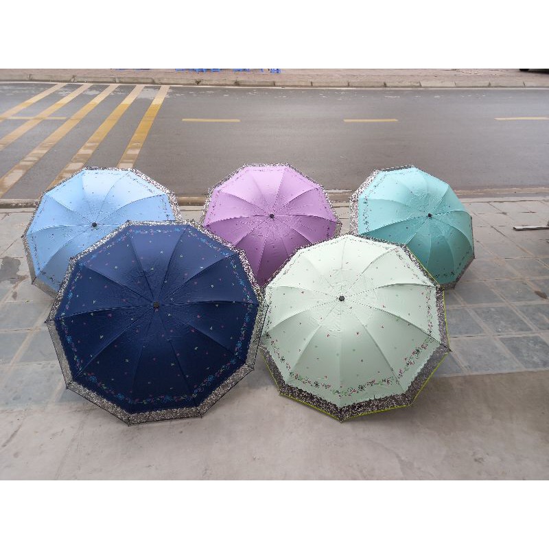 Ô viền ren nữ tính 2 lớp chống mưa nắng tốt