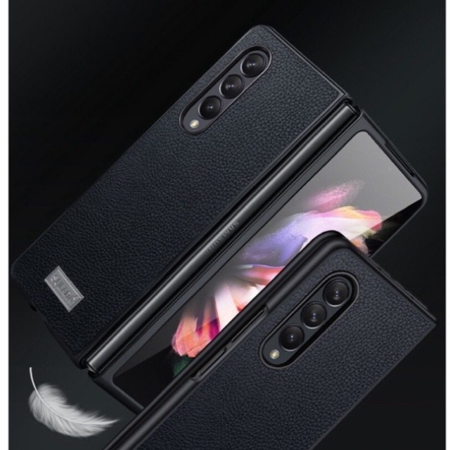 Ốp lưng Sulada Vân da cho Samsung Galaxy Z Fold 5, Flip 5, Z Fold 4, Z Fold 2, Z Fold 3 sang trọng, lịch lãm