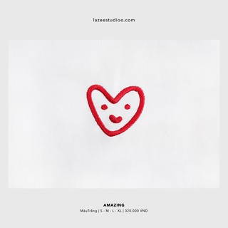 Áo thun - AMAZING | LAZEE STUDIOO | Trắng - Đen | Form Regular