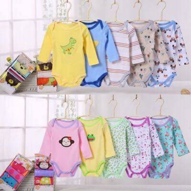 Set 5 body tay dài Carter's