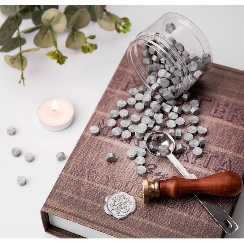 Set 200 Hạt Sáp 30 Màu Đóng Dấu Niêm Phong Thiệp Mời Đám Cưới