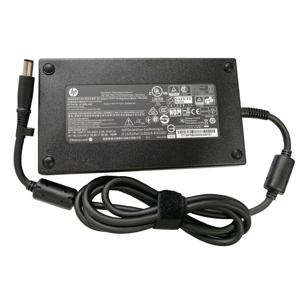 (ADAPTER) SẠC LAPTOP HP 19.5V-10.3A (200W) Slim (Kim Lớn) kích thước đầu ghim 7.4 x 5.0 mm