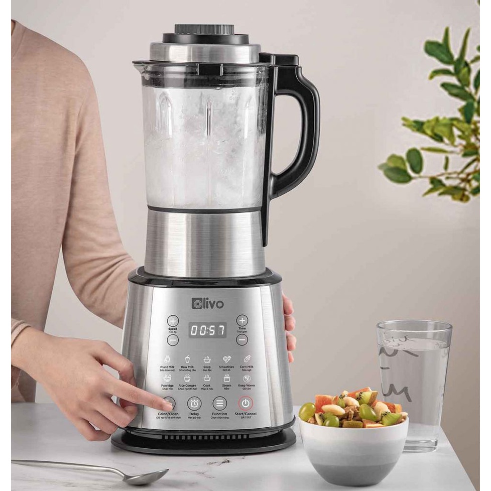 Máy xay nấu sữa đa năng OLivo x20 - Chính hãng thương hiệu Mỹ - Bảo hành 24 tháng tặng kèm sách công thức