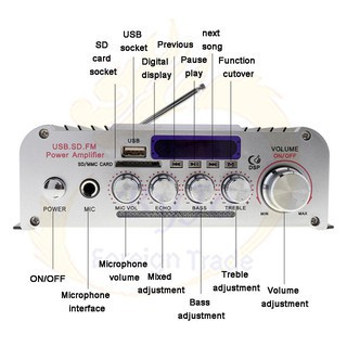 Amly mini Karaoke Kentiger HY 803, âm ly chơi nhạc âm thanh cực đỉnh, hàng nhập khẩu màu ngẫu nhiên