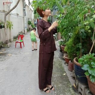Bộ bà ba nam nữ đủ size kèm khăn rằn cao cấp
