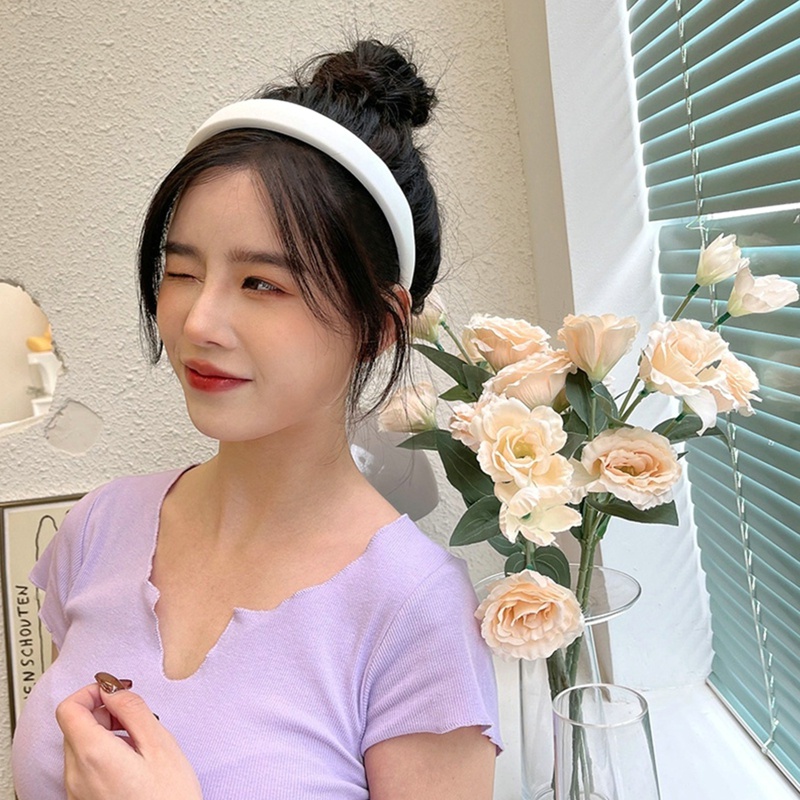 Băng Đô Cài Tóc Bằng Xốp Mềm Co Giãn Phong Cách Retro Dành Cho Nữ timetunnel