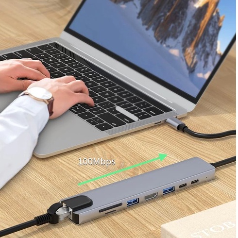 Cáp chuyển đổi macbook laptop jquanmel typec sang usb hdmi vga kết nối đa năng - MG05