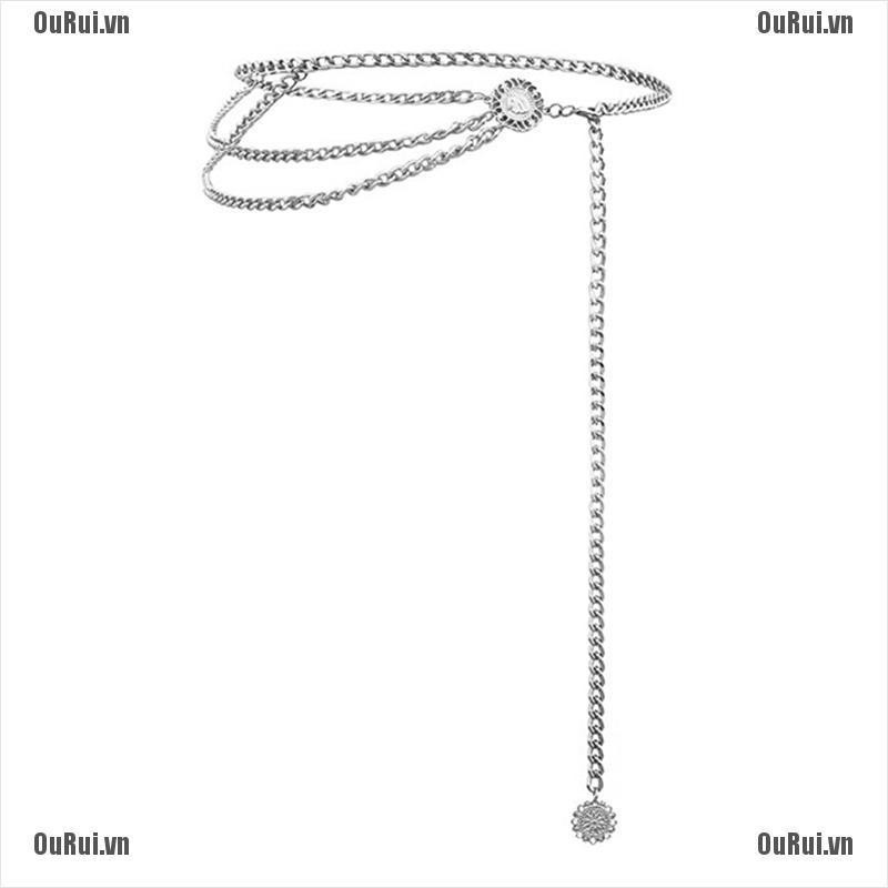 Thắt Lưng Kim Loại Phong Cách Retro Cá Tính Cho Nữ