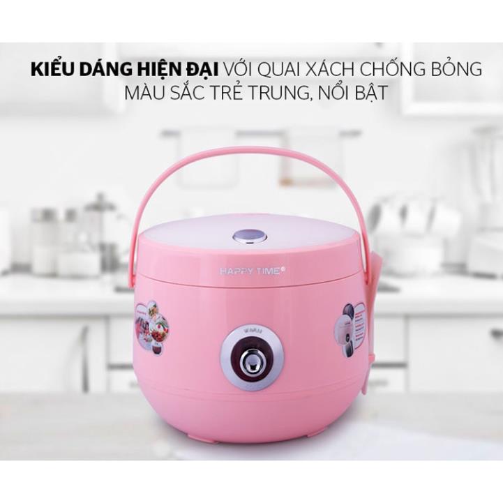 Nồi cơm điện mini 1.2L SUNHOUSE HappyTime HTD8522G thân nhựa