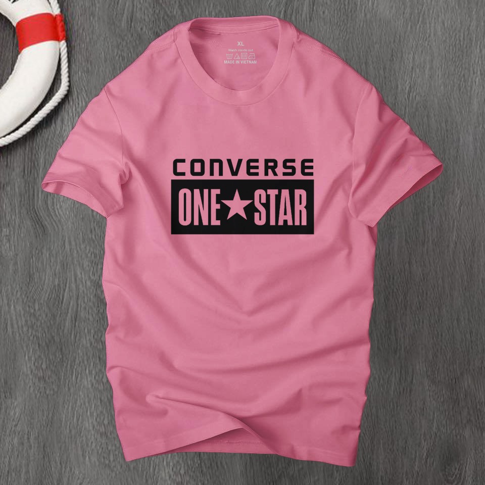 Áo thun cotton nam cổ tròn Conver thời trang cá tính, vải Cotton co giãn,dày dặn | ursport