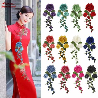 Miếng Thêu Hình Bông Hoa Trang Trí Quần Áo 12 Màu Tùy Chọn