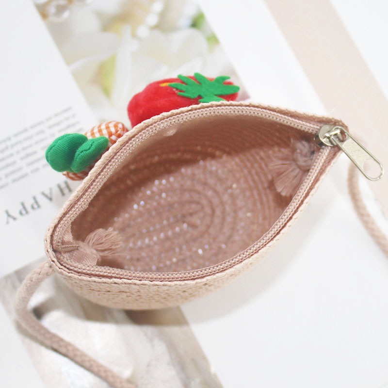 Túi Cói Đeo Chéo Mini Dễ Thương Cho Bé Gái
