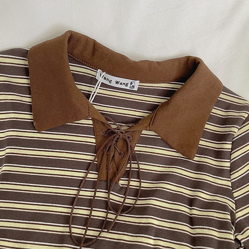 Set Áo Thun + Chân Váy Mỏng Họa Tiết Kẻ Sọc Thời Trang Mùa Hè 2022 Mới Cho Nữ