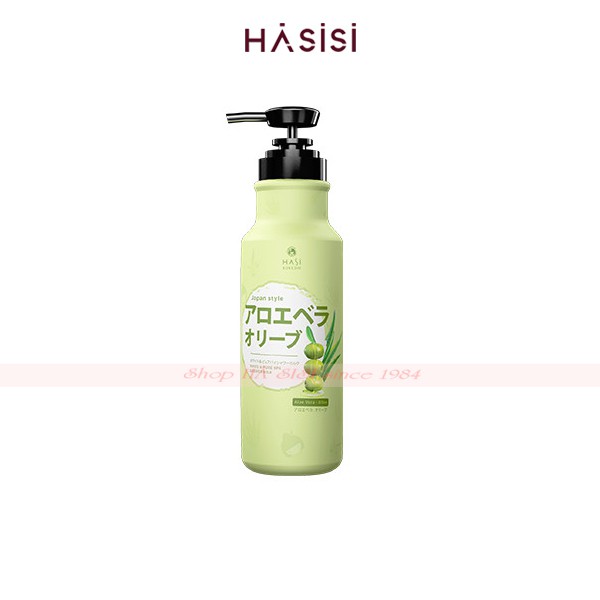 Sữa Tắm DƯỠNG ẨM VÀ TRẮNG DA HaSi Kokeshi - chiết xuất Nha Đam &amp; Olive