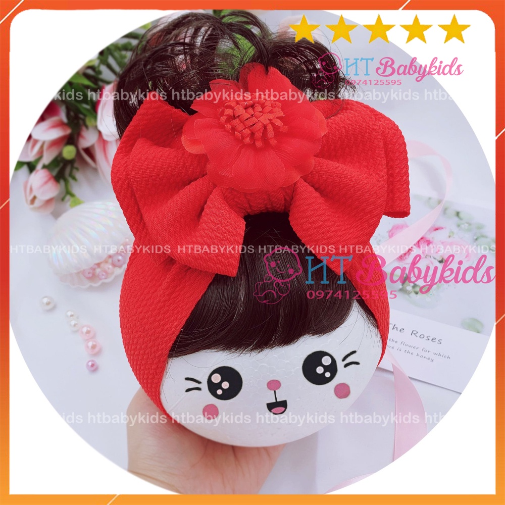 Băng Đô Turban Cho Bé Gái Tóc Giả Tết Cho Bé Gái- Đủ Size Cho Bé Sơ Sinh
