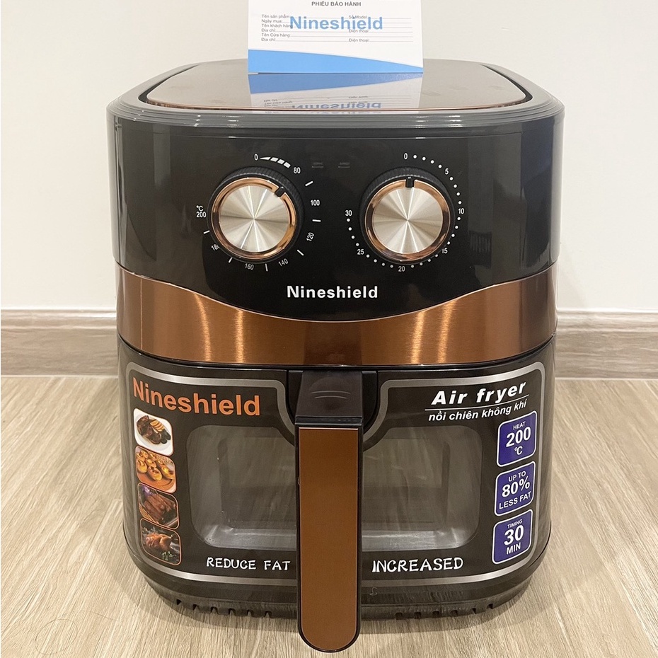 Nồi chiên không dầu 8L Nineshield dung tích lớn chiên nướng đa năng tiện lợi (Baophong8668)