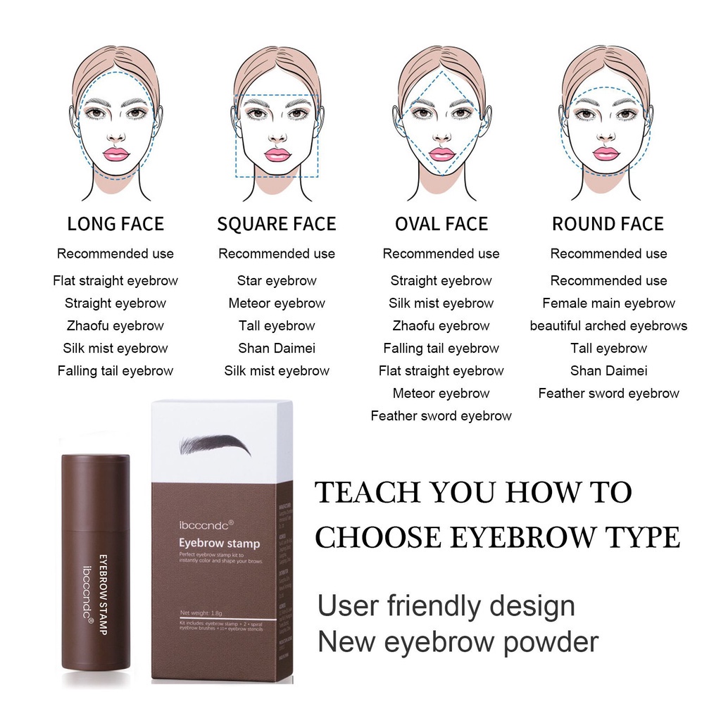 [Hàng mới về] Set dụng cụ định hình lông mày lâu trôi không thấm nước 10 kiểu khác nhau
