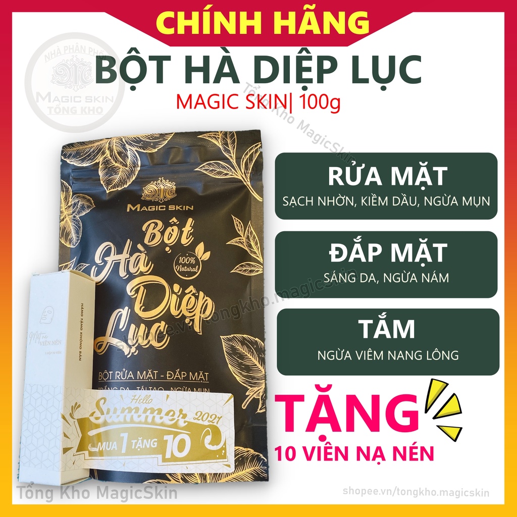 COMBO Ngừa Mụn Sake Acnes và Hà Diệp Lục Magic Skin CHÍNH HÃNG