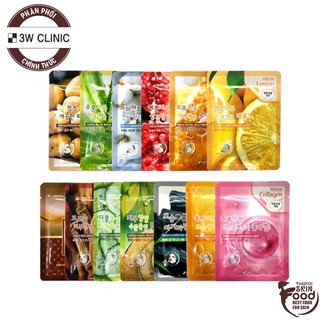 Mặt Nạ Dưỡng Da Chiết Xuất Từ Thiên Nhiên 3W Clinic Fresh Mask Sheet 23ml
