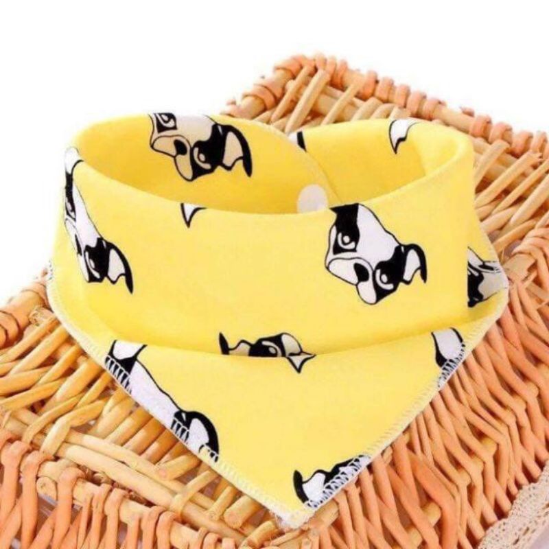 Yếm Tam Giác Cotton 2 Lớp Họa Tiết Cho Bé 0-4 Tuổi / MÃ MÀU
