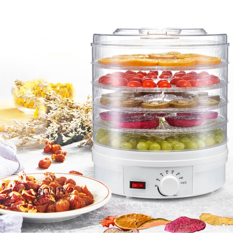 [Dolity2] Máy Làm Khô Thịt / Thức Ăn Nhanh / Trà / Thức Ăn Vặt 5 Khay AU