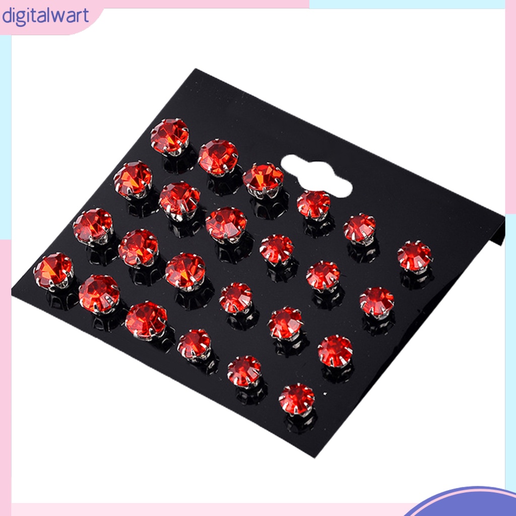 Dgggg Dgg✌❤ Set 12 Đôi Bông Tai Đính Đá Thời Trang Cho Nữ