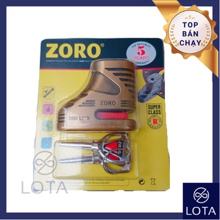 Khóa thắng đĩa phanh xe máy mô tô Zoro loại dày chống trộm an toàn disc brake lock disk locker LOTA