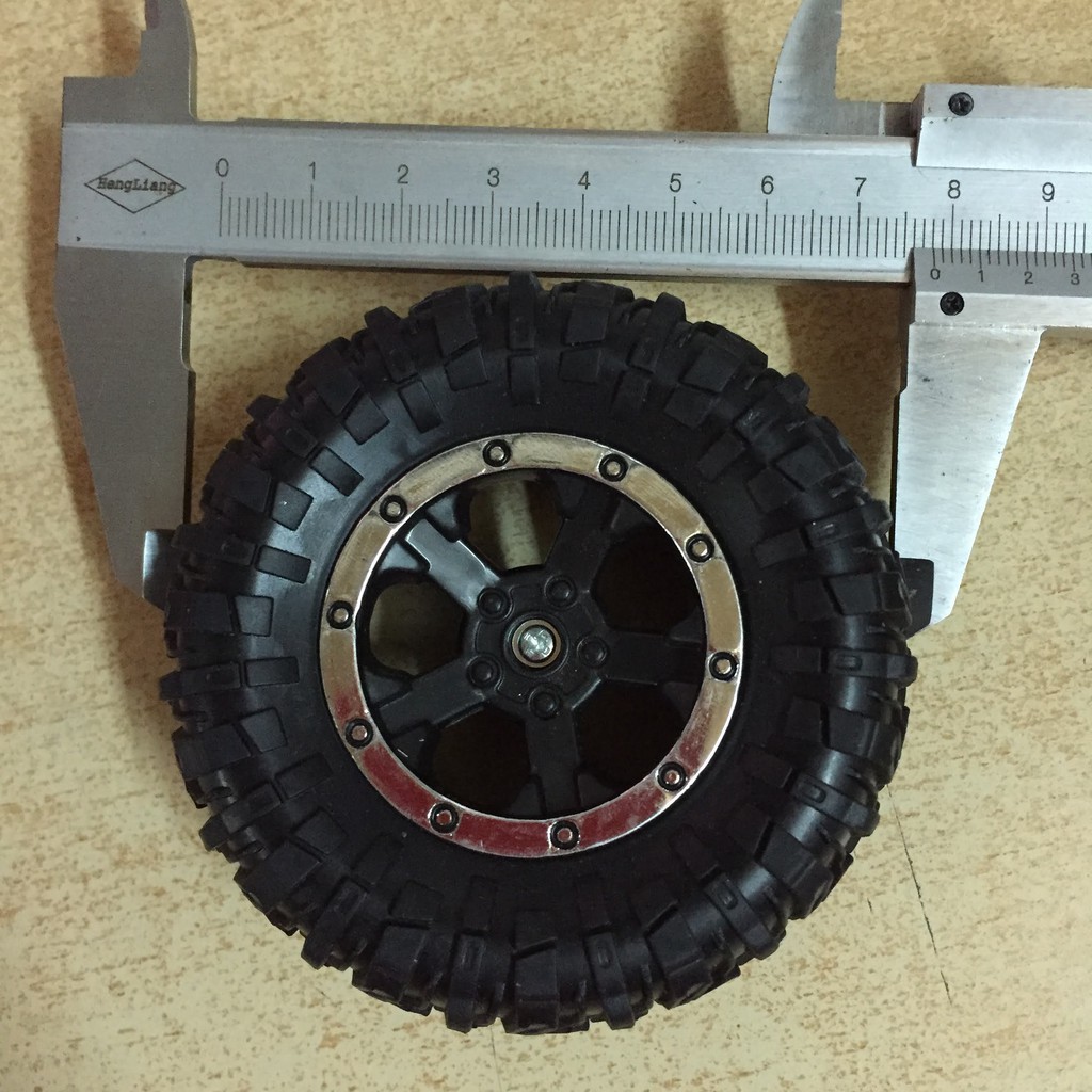Bánh xe cao su mềm lỗ trục 3mm đường kính 78mm dành để chế tạo đồ chơi