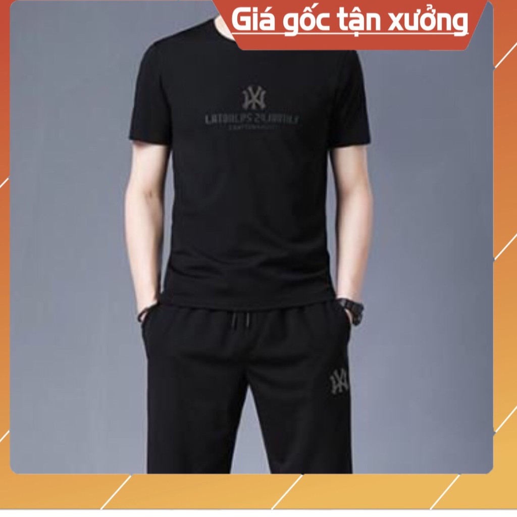 Bộ Quân Áo Thun Nam Cộc Tay Mùa Hè In Logo Thun Lạnh Co Giãn 4 Chiều - BN253 - ShopLTAquanaonam