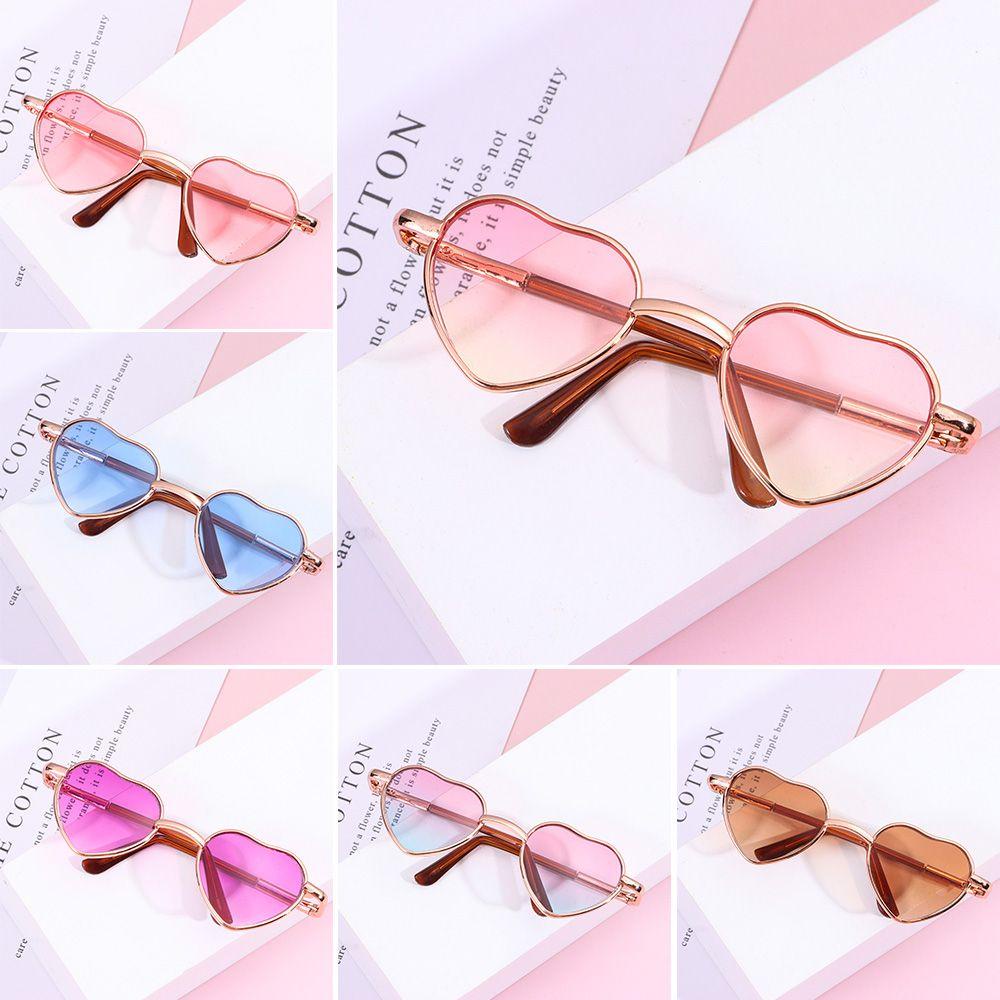 Kính Mắt Gọng Trái Tim 6 Màu Mini Dễ Thương Cho Búp Bê