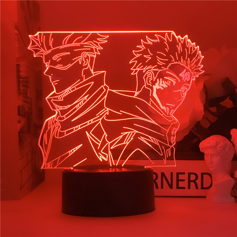 Đèn Ngủ 3D USB Điều Khiển Từ Xa Hình Anime Gojo Satoru Itadori Yuji