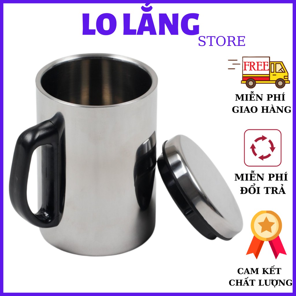 Ca giữ nhiệt 500ml inox , ly giữ nhiệt có nắp đậy kín 2 lớp giữ nhiệt