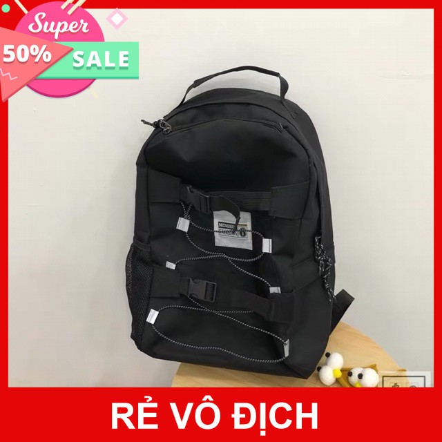 [order] Balo ulzzang nam nữ full đen phản quang