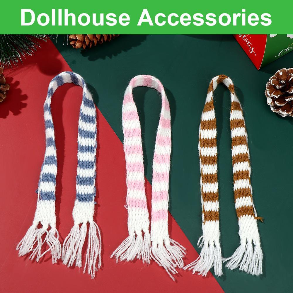 UPSTOPVN Khăn Choàng Cổ Dệt Kim Phong Cách Giáng Sinh Đáng Yêu Cho Búp Bê