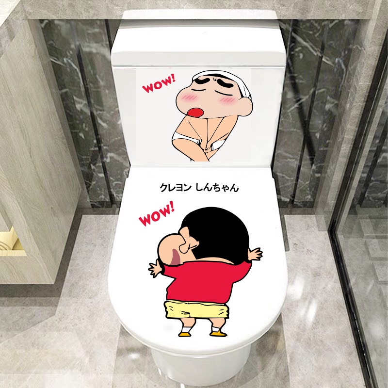 Miếng dán decal trang trí bồn cầu toilet chất liệu Vinyl chống nước siêu bền, không phai màu, bong tróc