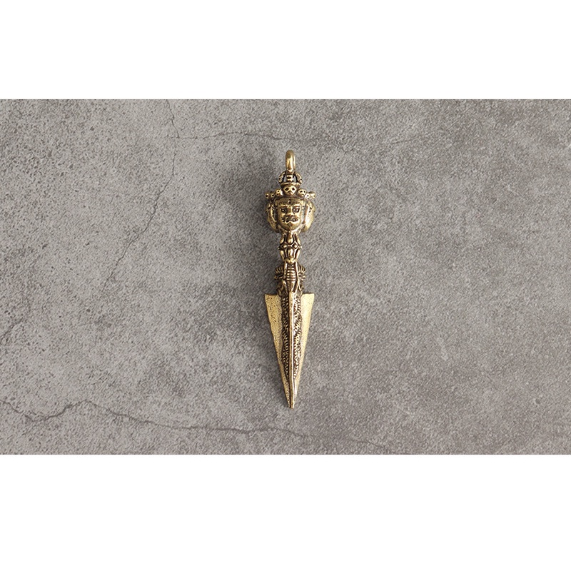 Móc Treo Chìa Khóa Bằng Đồng Thau Nguyên Chất Phong Cách Tây Tạng