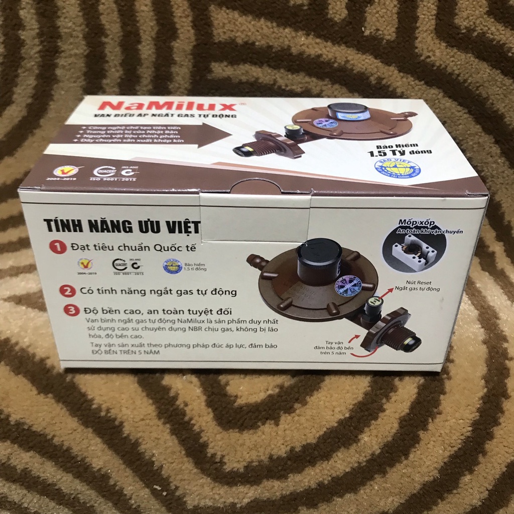 Van điều áp ngắt gas tự động Namilux NA-336S-VN sản xuất tại Việt Nam
