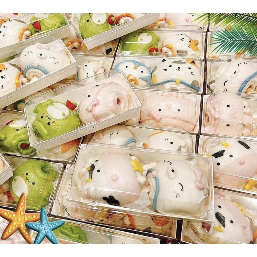 50 HỘP CHỮ NHẬT NẮP TRONG E1985 đựng bánh bông lan, sandwich