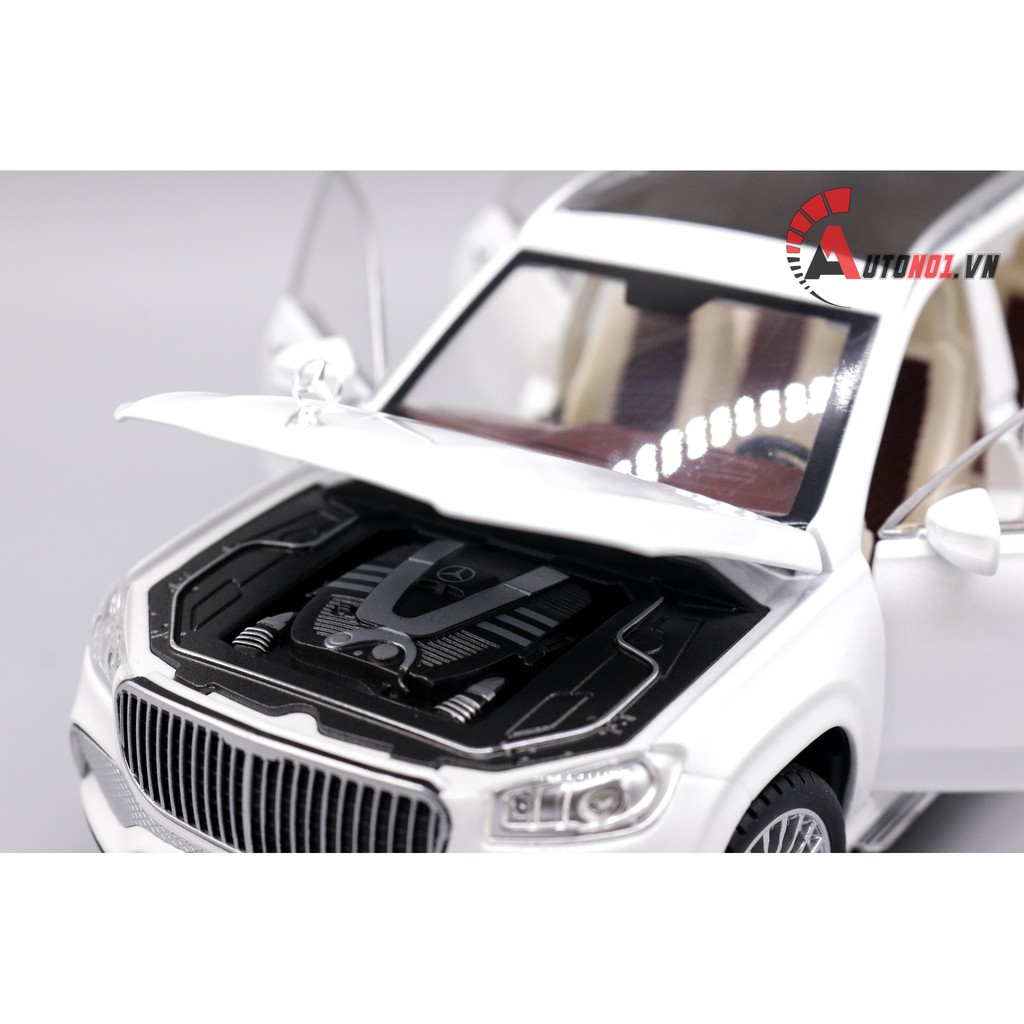 MÔ HÌNH XE MERCEDES MAYBACH GLS600 1:24 WHITE CHIMEI 7515