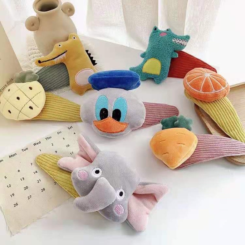 Kẹp tóc thú nhồi bông bản to Hàn Quốc